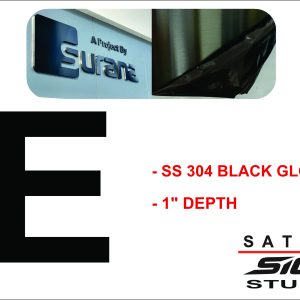 SS 304 Black Glossy Letter