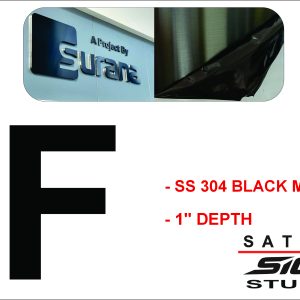SS 304 Black Matt Letter